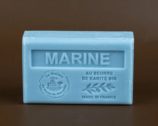 LA MAISON DU SAVON DE MARSEILLE Marine French Soap with Organic Shea Butter, 125g French Soaps UK