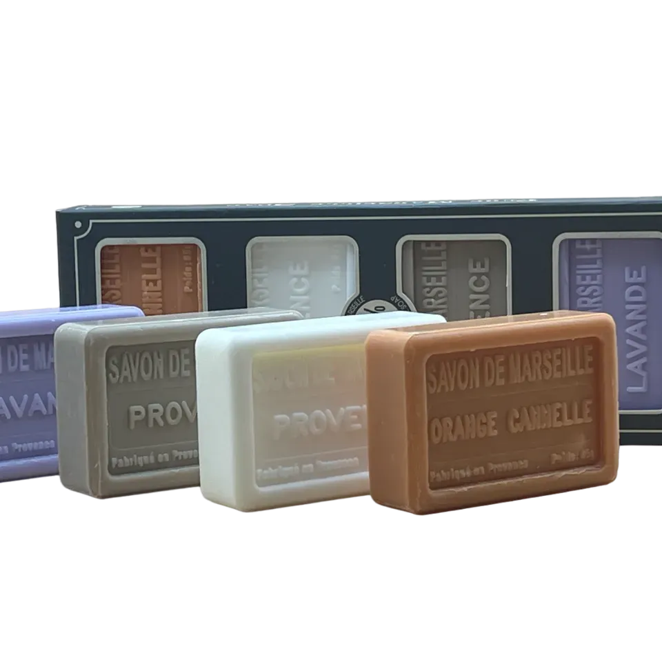 BLEU JAUNE Marseille Guest Soaps in a Gift Box | 4 x 65g French Soaps UK