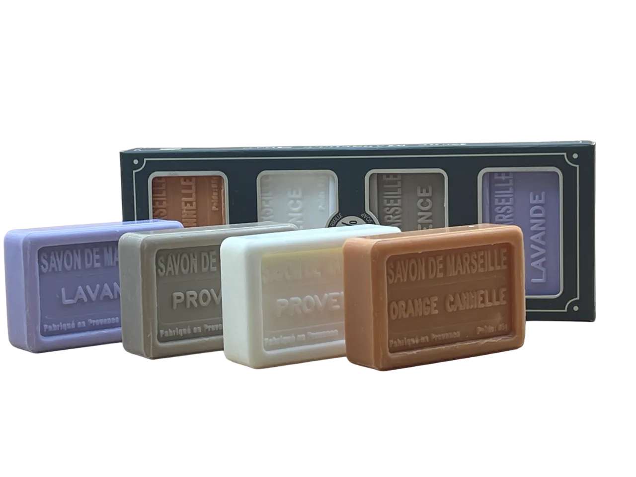 BLEU JAUNE Marseille Guest Soaps in a Gift Box | 4 x 65g French Soaps UK