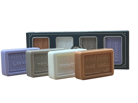 BLEU JAUNE Marseille Guest Soaps in a Gift Box | 4 x 65g French Soaps UK