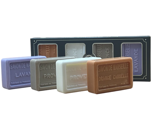 BLEU JAUNE Marseille Guest Soaps in a Gift Box | 4 x 65g French Soaps UK