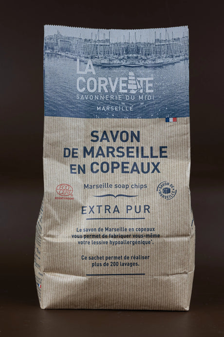 LA CORVETTE Marseille Soap Flakes for Laundry,  Natural | 750g French Soaps UK