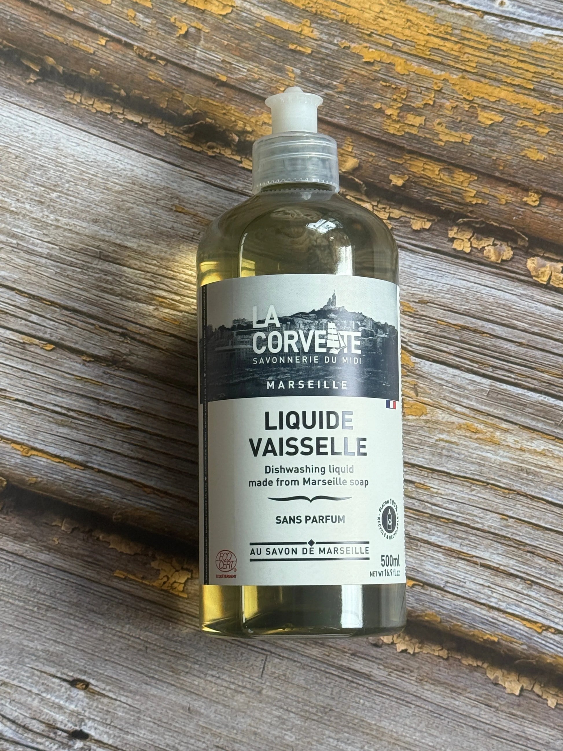 Marseille Washing Up Liquid - Fragrance Free | 500ml-LA CORVETTE-FrenchSoaps