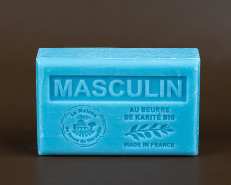 LA MAISON DU SAVON DE MARSEILLE Masculin, French Soap with Organic Shea Butter, 125g French Soaps UK