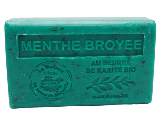Mint Exfoliating Soap with organic Shea Butter 125g