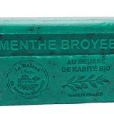 La Maison du Savon de Marseille Mint Exfoliating Soap with organic Shea Butter 125g French Soaps UK