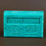 La Maison du Savon de Marseille Mint Exfoliating Soap with organic Shea Butter 125g French Soaps UK