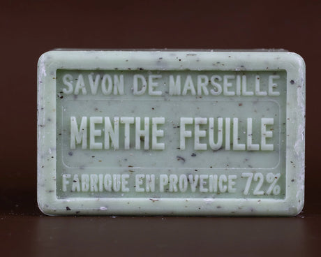 BLEU JAUNE Mint Leaf, Exfoliating Marseille Soap with Shea Butter | 100g French Soaps UK