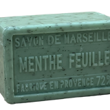 BLEU JAUNE Mint Leaf, Exfoliating Marseille Bath & Shower Bar | 250g French Soaps UK