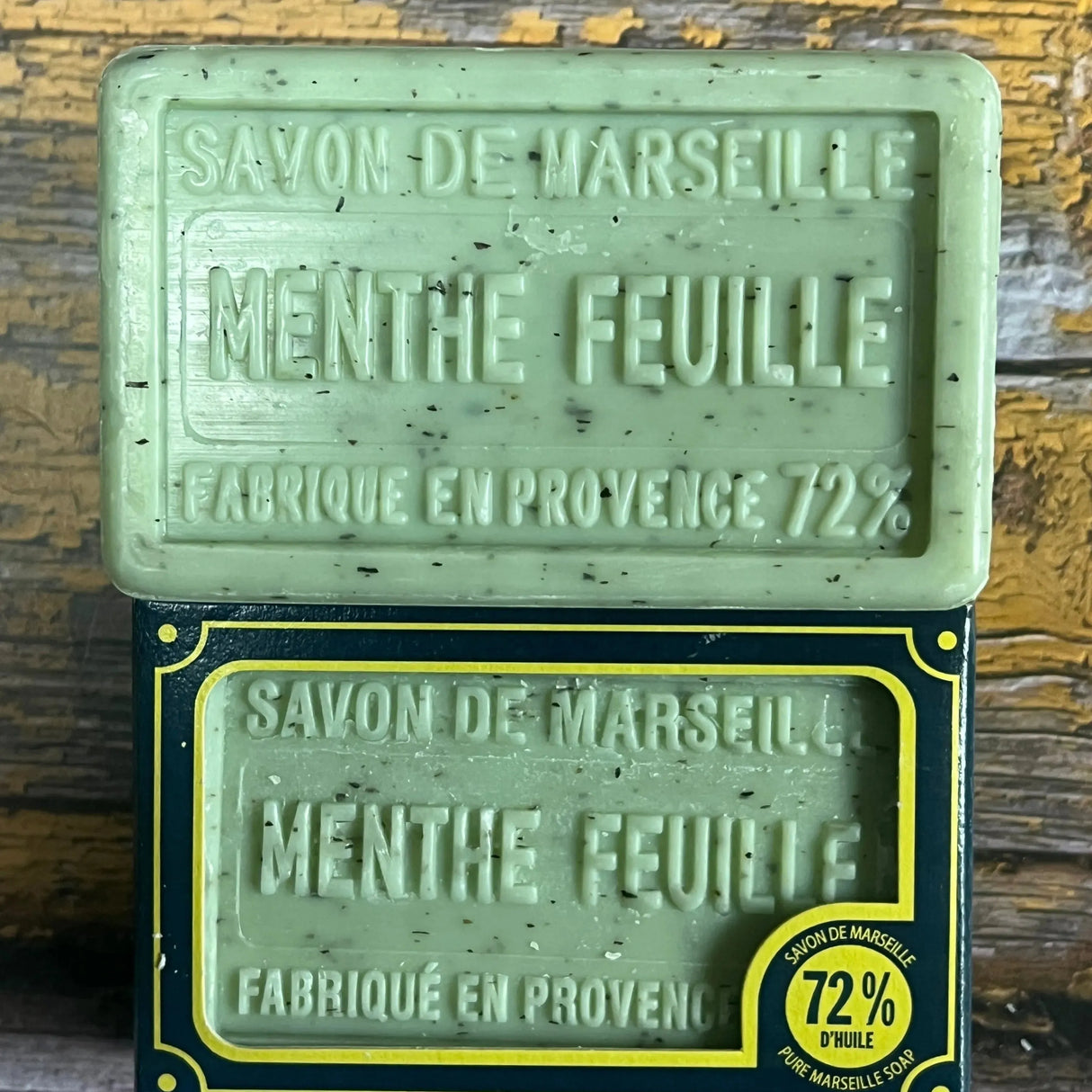 BLEU JAUNE Mint Leaf, Exfoliating Marseille Bath & Shower Bar | 250g French Soaps UK