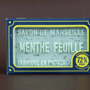 BLEU JAUNE Mint Leaf, Exfoliating Marseille Soap with Shea Butter | 100g French Soaps UK