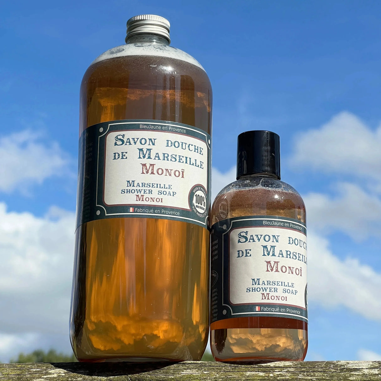 BLEU JAUNE Monoi, ( Gardenia) Marseille Liquid Soap | 250ml French Soaps UK