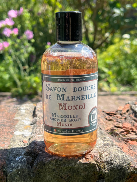BLEU JAUNE Monoi, ( Gardenia) Marseille Liquid Soap | 250ml French Soaps UK