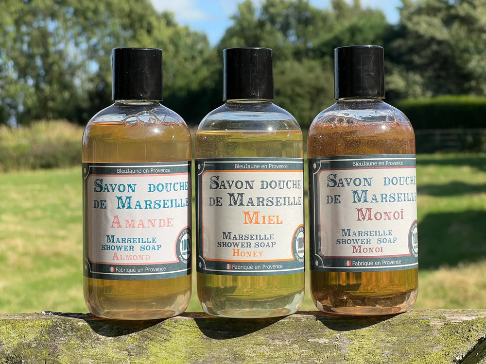 BLEU JAUNE Monoi, ( Gardenia) Marseille Liquid Soap | 250ml French Soaps UK