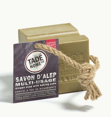 TADÉ PAYS DU LEVANT Multi-purpose Aleppo Soap with Baking Soda| for home cleaning | 300g French Soaps UK