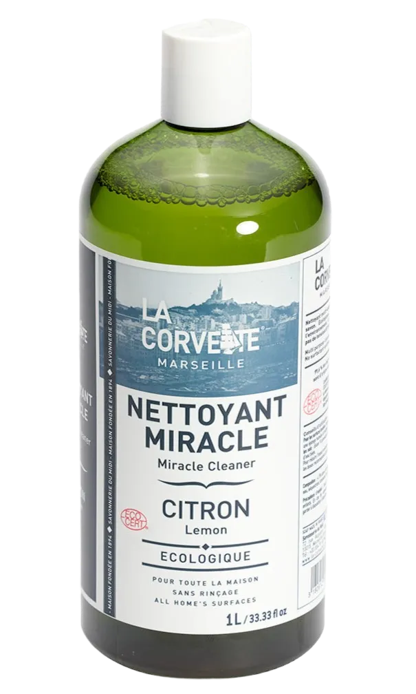LA CORVETTE Multipurpose 'Miracle' Cleaner, Lemon, | 1L French Soaps UK