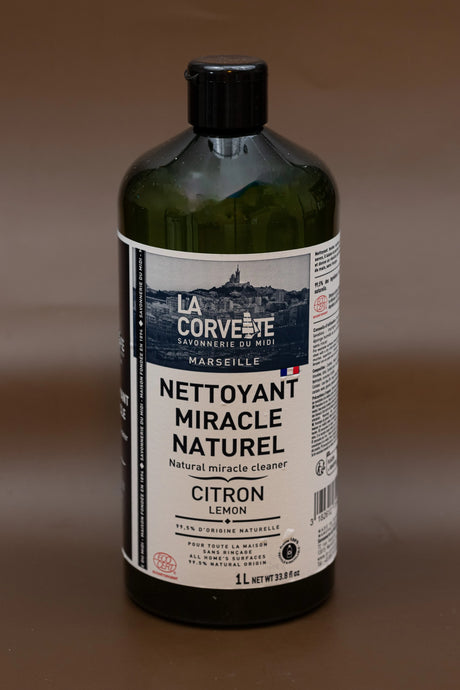 LA CORVETTE Multipurpose 'Miracle' Cleaner, Lemon, | 1L French Soaps UK
