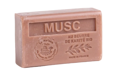 La Maison du Savon de Marseille Musk, French Soap with Organic Shea Butter, 125g French Soaps UK
