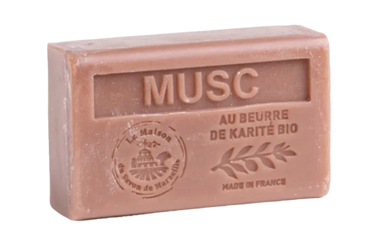 La Maison du Savon de Marseille Musk, French Soap with Organic Shea Butter, 125g French Soaps UK