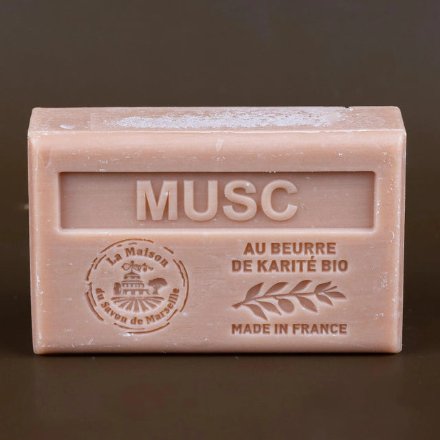 La Maison du Savon de Marseille Musk, French Soap with Organic Shea Butter, 125g French Soaps UK