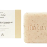 FER A CHEVAL Natural Cleansing Bar for Face & Body, Olive Oil & Shea Butter French Soaps UK