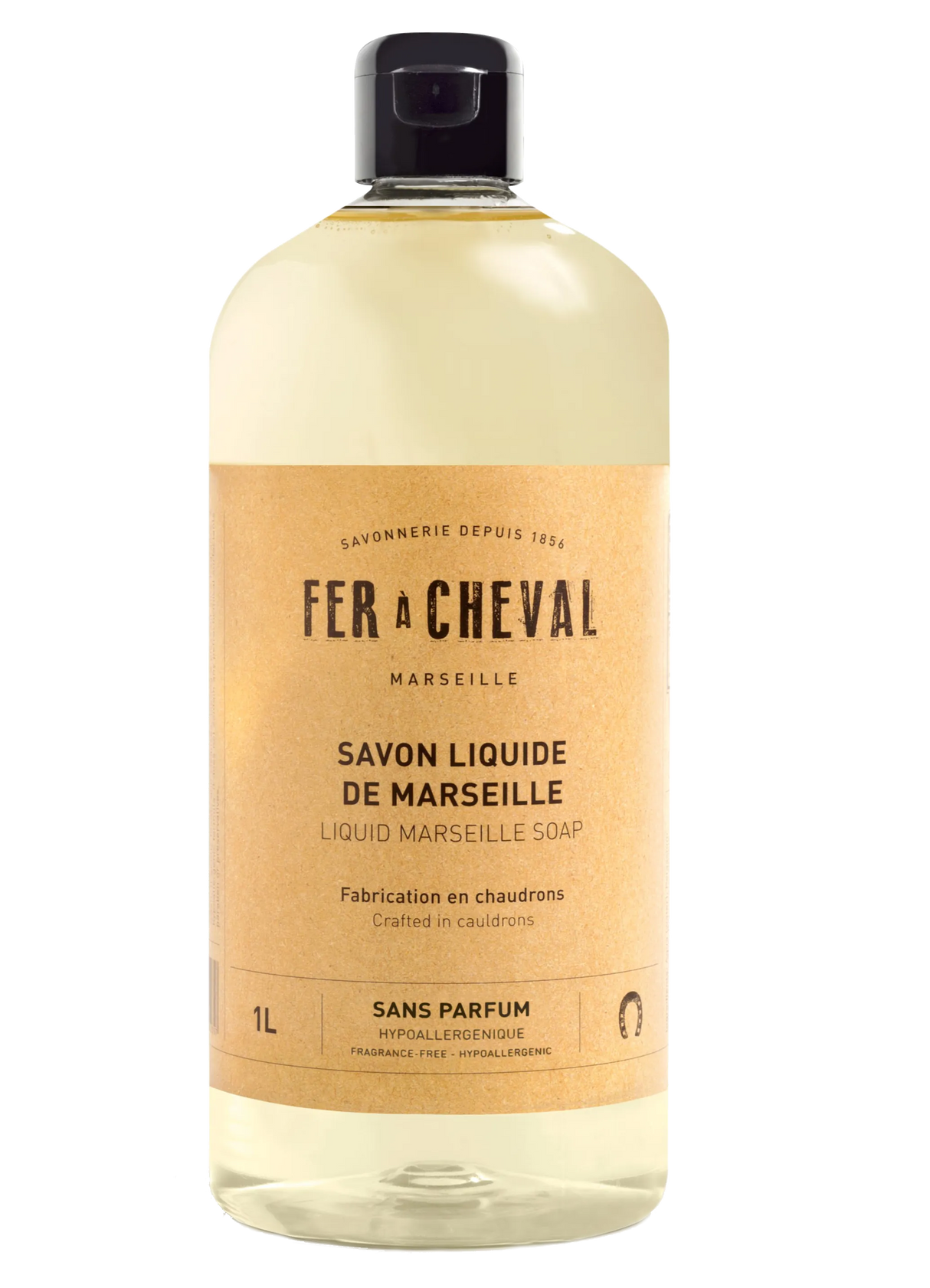 FER A CHEVAL Natural Liquid Marseille Soap, unfragranced | 1L French Soaps UK