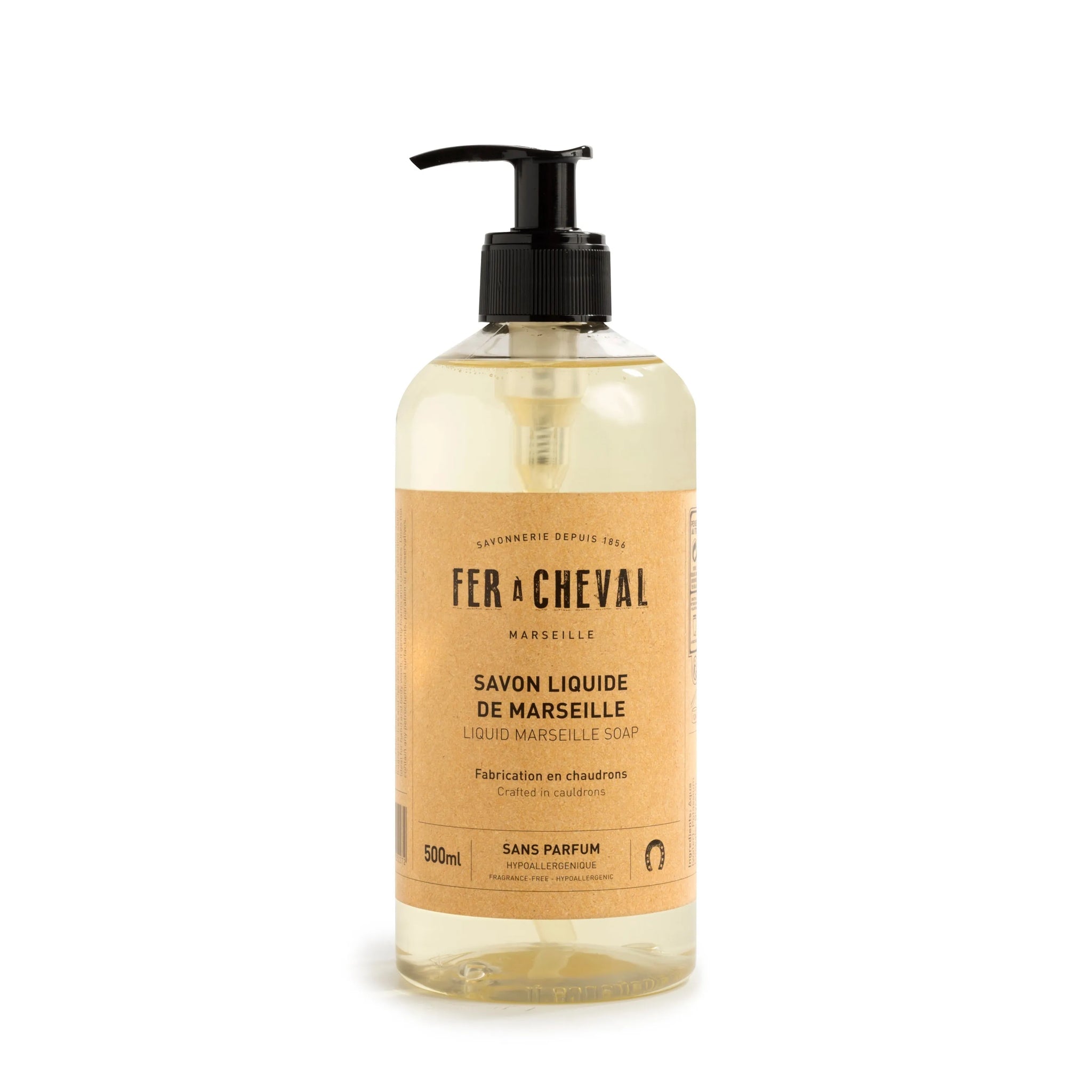 FER A CHEVAL Natural Liquid Marseille Soap, unfragranced | 500ML French Soaps UK