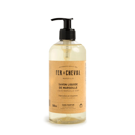 FER A CHEVAL Natural Liquid Marseille Soap, unfragranced | 500ML French Soaps UK