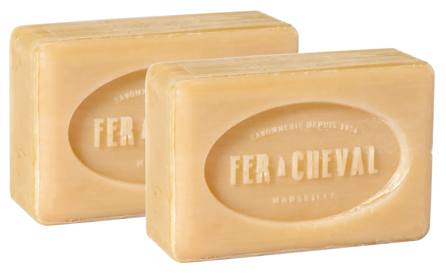 FER A CHEVAL Natural Savonnettes de Marseille, 250g Twin Pack French Soaps UK