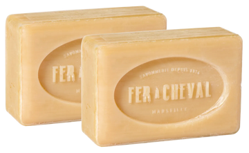 FER A CHEVAL Natural Savonnettes de Marseille, 250g Twin Pack French Soaps UK