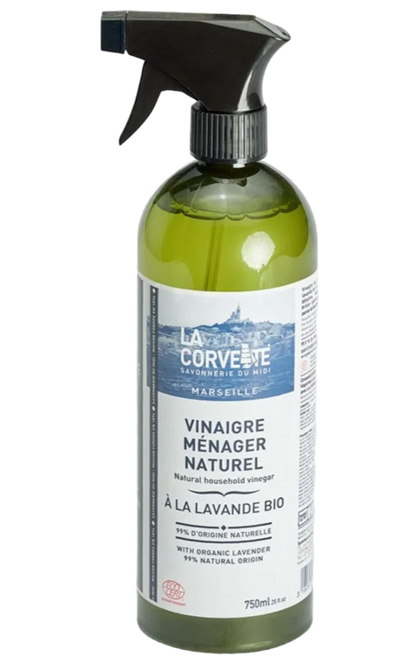 LA CORVETTE Natural Vinegar Limescale Spray with Organic Lavender | 750ml French Soaps UK