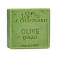 LE CHATELARD 1802 Olive Leaf Exfoliating Marseille Soap, 72% Coconut, Olive and Almond Oil, 100g |  PALM FREE French Soaps UK