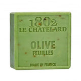 LE CHATELARD 1802 Olive Leaf Exfoliating Marseille Soap, 72% Coconut, Olive and Almond Oil, 100g |  PALM FREE French Soaps UK