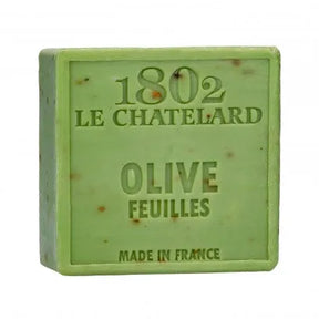 LE CHATELARD 1802 Olive Leaf Exfoliating Marseille Soap, 72% Coconut, Olive and Almond Oil, 100g |  PALM FREE French Soaps UK