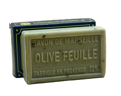 BLEU JAUNE Olive Leaf, Exfoliating Marseille Soap with Shea Butter | 100g French Soaps UK