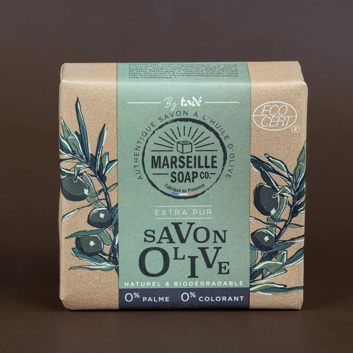 TADÉ PAYS DU LEVANT Olive Marseille Soap with Olive Oil | 100g French Soaps UK