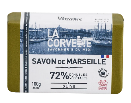 LA CORVETTE Olive, Savon de Marseille, 100g French Soaps UK