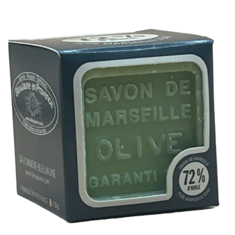 BLEU JAUNE Olive, Shea Butter Fragranced Marseille Cube, 72% | 100g French Soaps UK