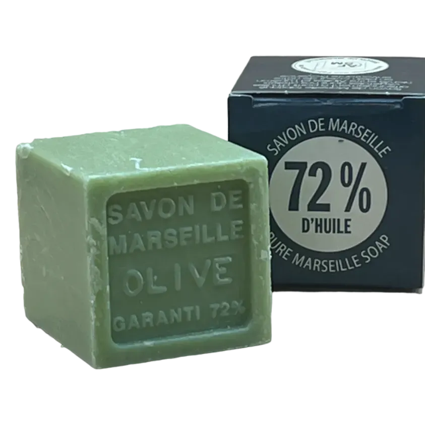 BLEU JAUNE Olive, Shea Butter Fragranced Marseille Cube, 72% | 100g French Soaps UK