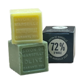 BLEU JAUNE Olive, Shea Butter Fragranced Marseille Cube, 72% | 100g French Soaps UK