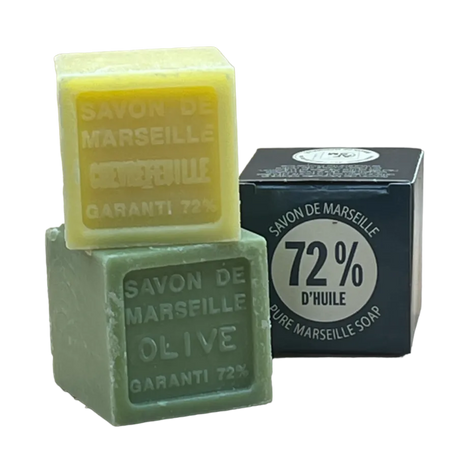BLEU JAUNE Olive, Shea Butter Fragranced Marseille Cube, 72% | 100g French Soaps UK