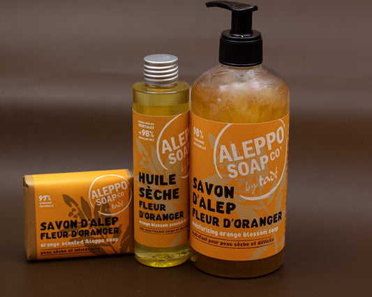 Orange Blossom Fragranced Aleppo Soap, for Dry and Intolerant skin | 100g