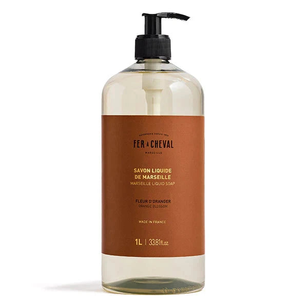 FER A CHEVAL Orange Blossom, Marseille Liquid Soap | 1L French Soaps UK
