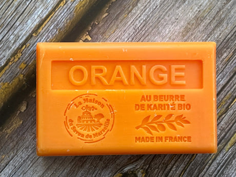 LA MAISON DU SAVON DE MARSEILLE Orange French Soap with Organic  Shea Butter, 125g French Soaps UK