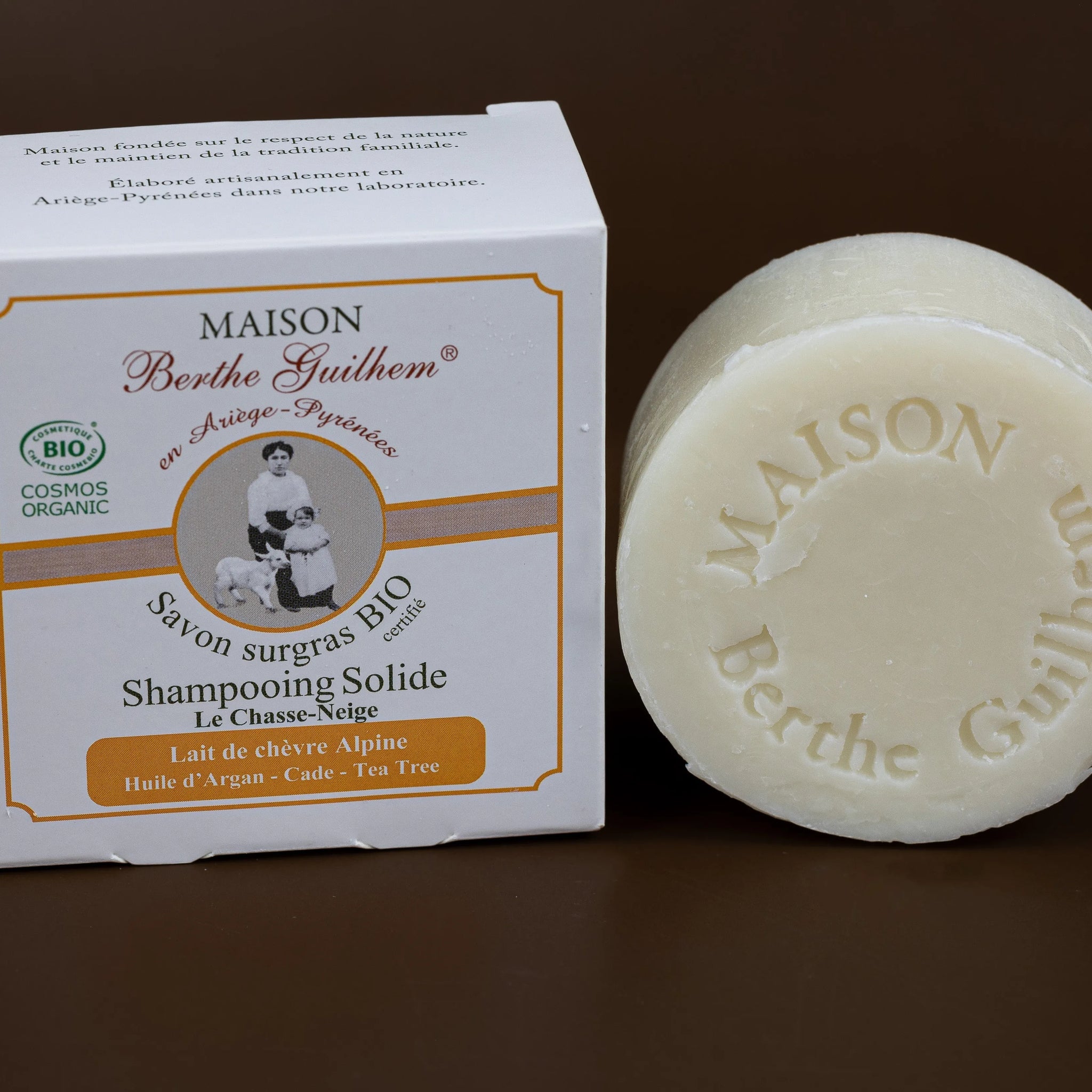 MAISON BERTHE GUILHEM Organic Alpine Goat's Milk Shampoo |Juniper & Tea Tree | Oily Hair | 100g French Soaps UK