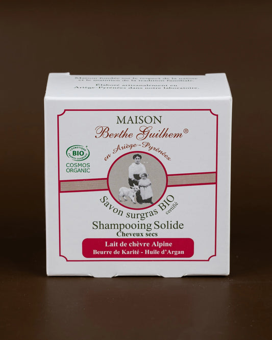 MAISON BERTHE GUILHEM Organic Alpine Goat's Milk Shampoo | Lemon Verbena | Dry & Damaged Hair | 100g French Soaps UK