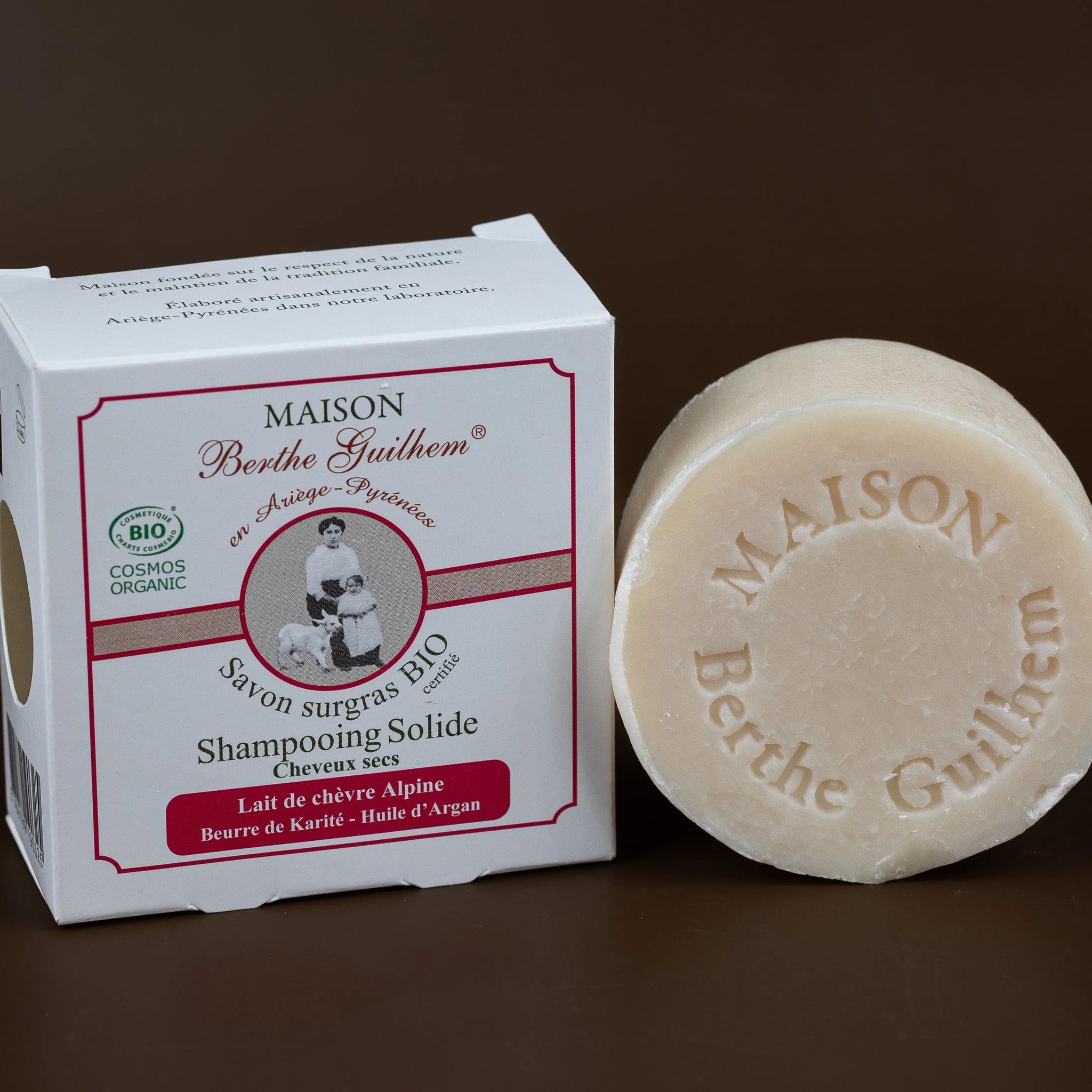 MAISON BERTHE GUILHEM Organic Alpine Goat's Milk Shampoo | Lemon Verbena | Dry & Damaged Hair | 100g French Soaps UK