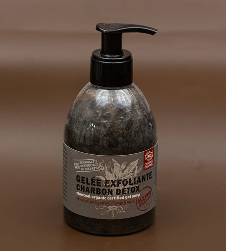 TADÉ PAYS DU LEVANT Organic Charcoal Liquid Soap, for Face & Body | 300ml French Soaps UK