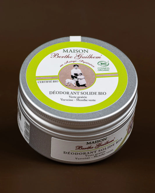 MAISON BERTHE GUILHEM Organic Solid Deodorant with Organic Alpine Goat's Milk & Verbena & Mint Oils | 45g French Soaps UK