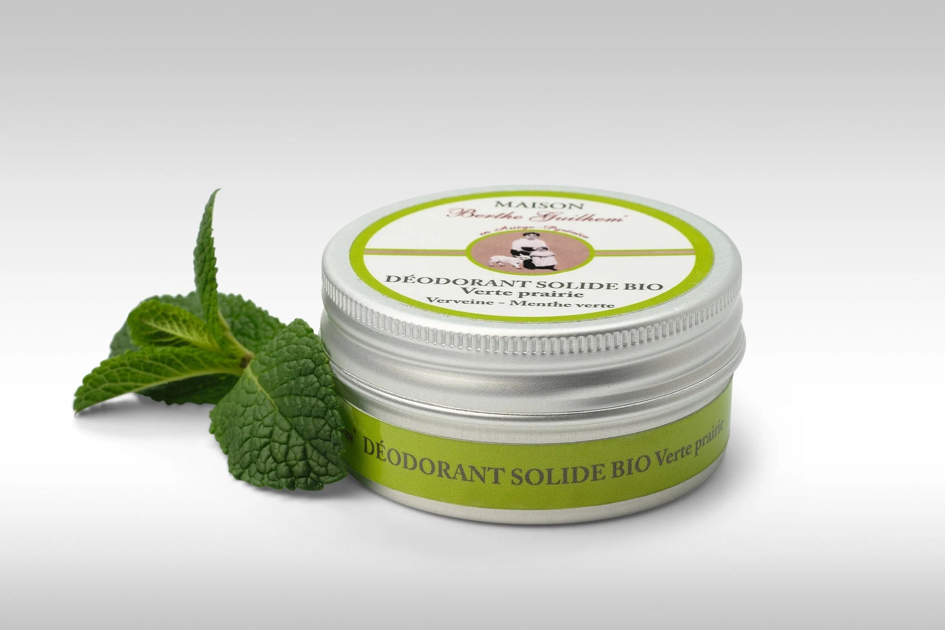MAISON BERTHE GUILHEM Organic Solid Deodorant with Organic Alpine Goat's Milk & Verbena & Mint Oils | 45g French Soaps UK